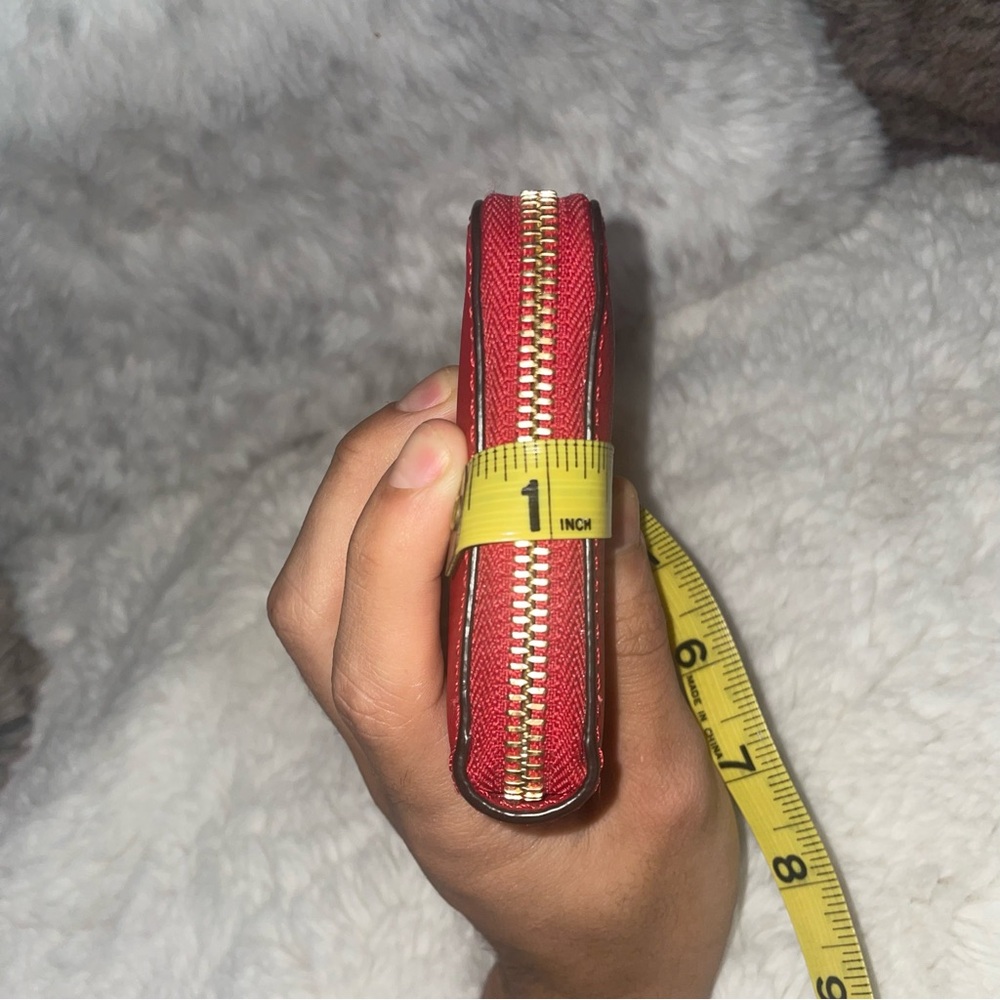 Red saffiano leather Continental wallet large Michael Kors wallet - Picture 9 of 16